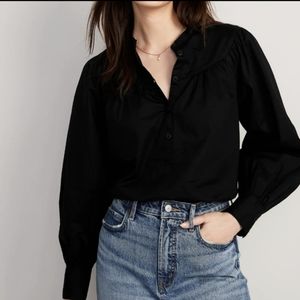 Old Navy Puff-Sleeve Henley Shirt